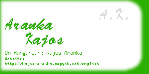 aranka kajos business card